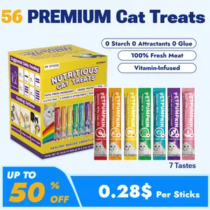 Nutritious Cat Treats, Grain-Free, Lickable, Squeezable Creamy Cat Treat/Topper, Variety Box