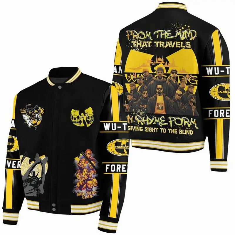 Trending WuuTangggg Bomber Baseball Jacket, Hip Hop Varsity Jacket, Music Band Sport Shirt, Comfortable Unisex Bomber, Trendy Outfit, Gift For Fan - P