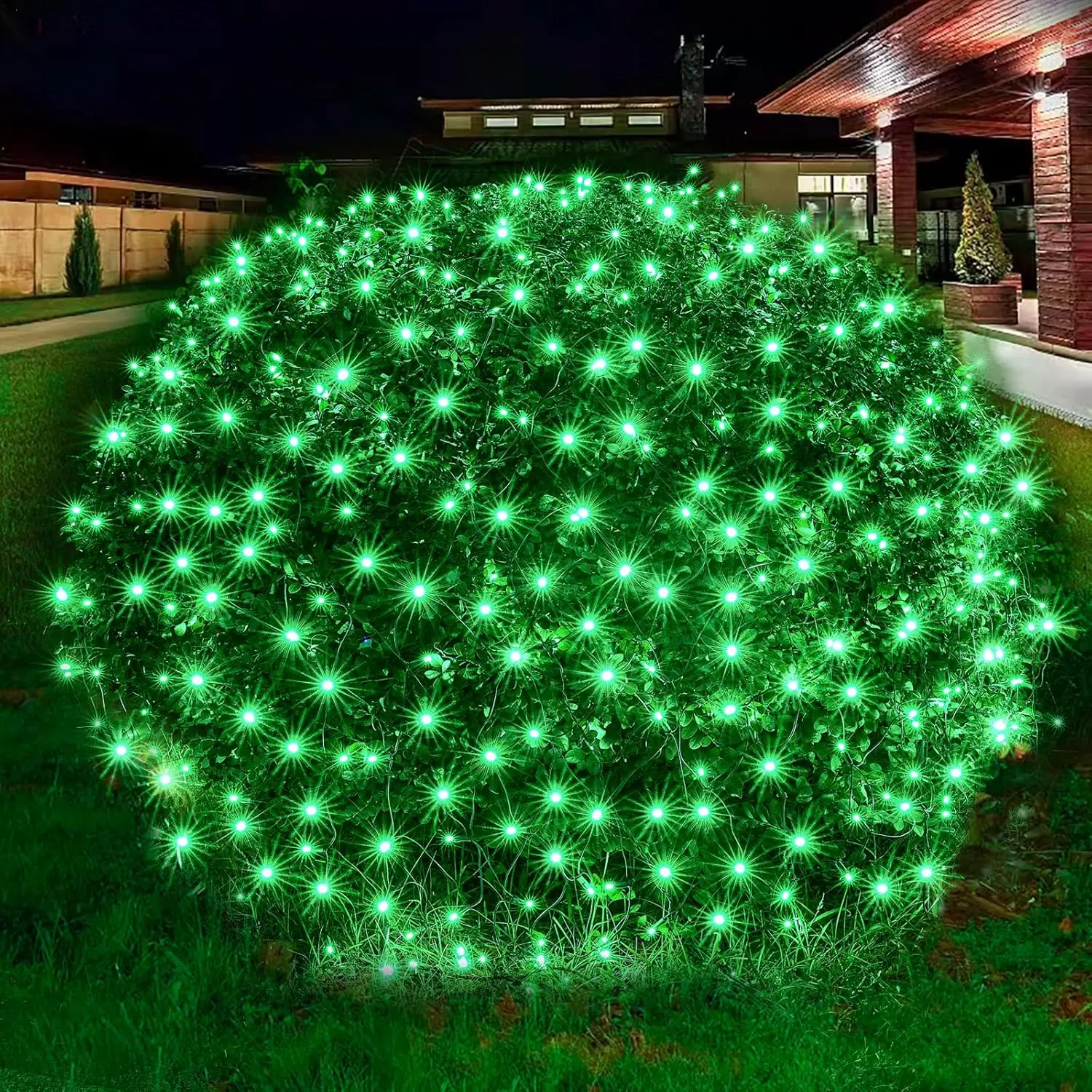 Led Christmas Net Lights Green Outdoor Christmas Lights 160LED 5ftx7ft, Waterproof Outdoor Indoor Fairy Mesh Net Lights for Christmas Party, Yard, Patio, Trees, Shrubs, Bushes Decorations