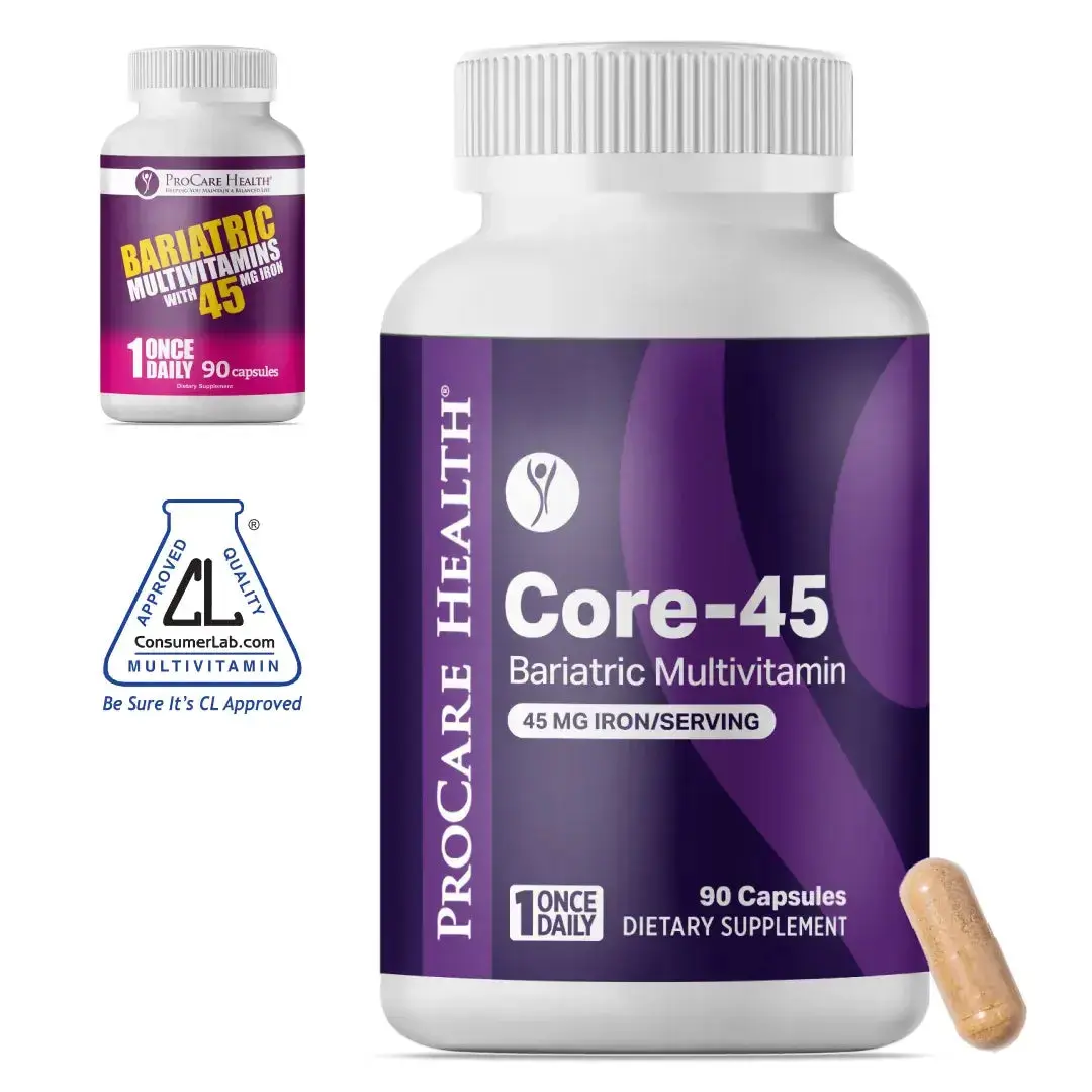 Core-45 Bariatric Multivitamin Capsules | 45 mg Iron Core-45 Bariatric Multivitamin Capsules | 45 mg Iron