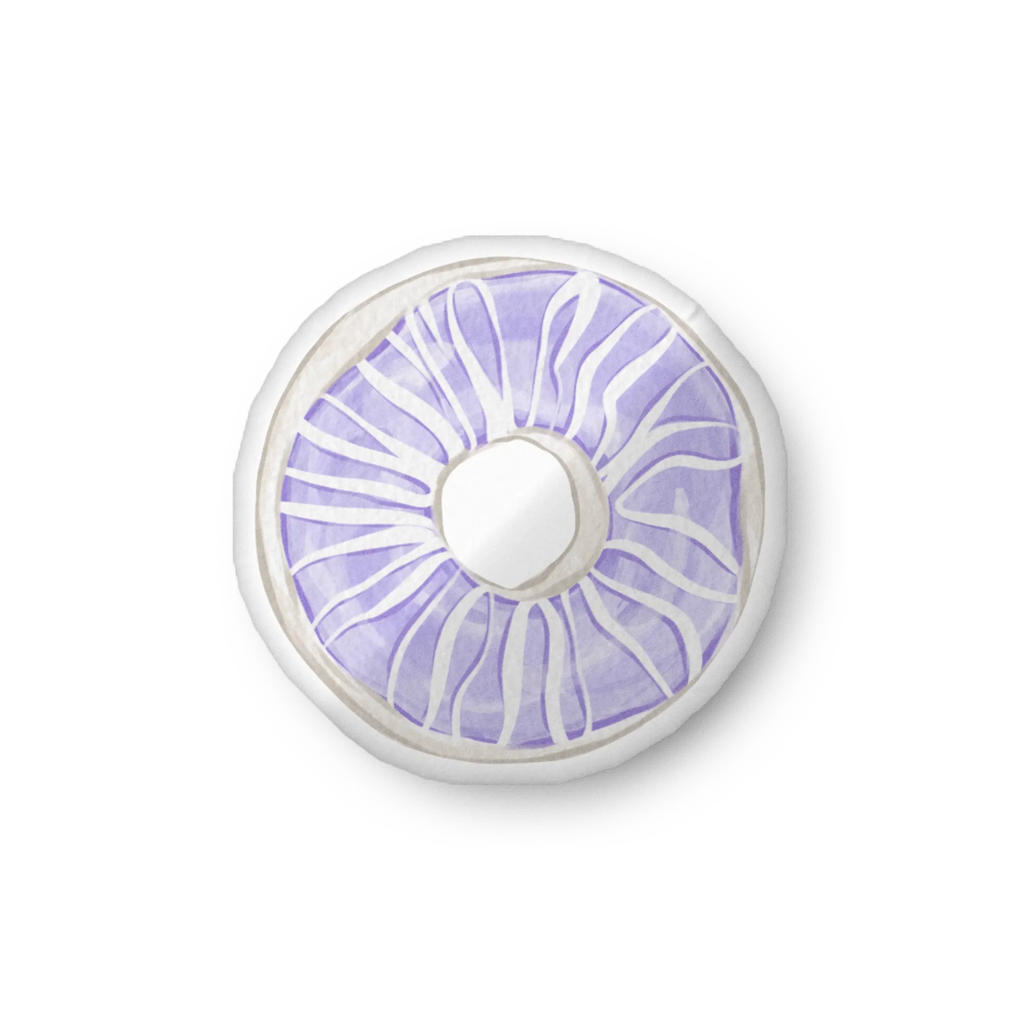 Striped Purple Donut Pillow