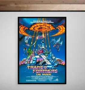 Transformers The Movie 1986 Giclée Poster Print, Vintage Oil Painting Funny Animal Art, Photography Prints, Retro Prints, Museum Quality Wall Art, Home Decor,  Poster Frames, Poster Board, Canvases for painting, Canvas Art Wall Decor