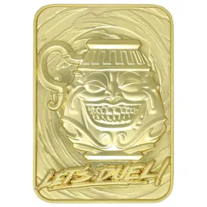 Yu-Gi-Oh! Pot Of Greed Limited Edition 24K Gold-Plated Embossed Metal Card