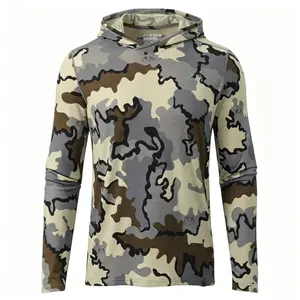 2026 Men's Hooded Sweatshirt Camouflage Fishing Shirt Camping Hiking Clothing Sun Protection Breathable Fishing Shirt Fashion tracksuits men sweatsuit