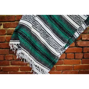 Teal Beach Blanket l Mexican Blanket l Throw Blanket