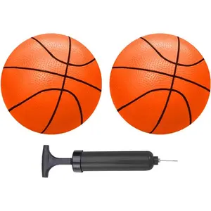 Mini Basketballs 2 Pack with Pump – 5" Durable Balls for Toddlers Kids Teens Indoor Outdoor Hoop Play