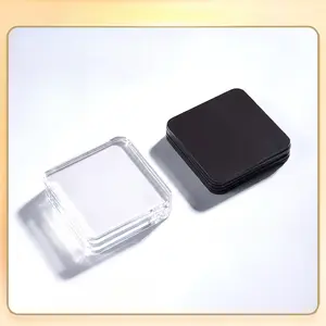 DIY Acrylic Magnetic Refrigerator Sticker Transparent Square Rounded Corner Fridge Magnet Decorative Craft Supplies for Home Office Decoration