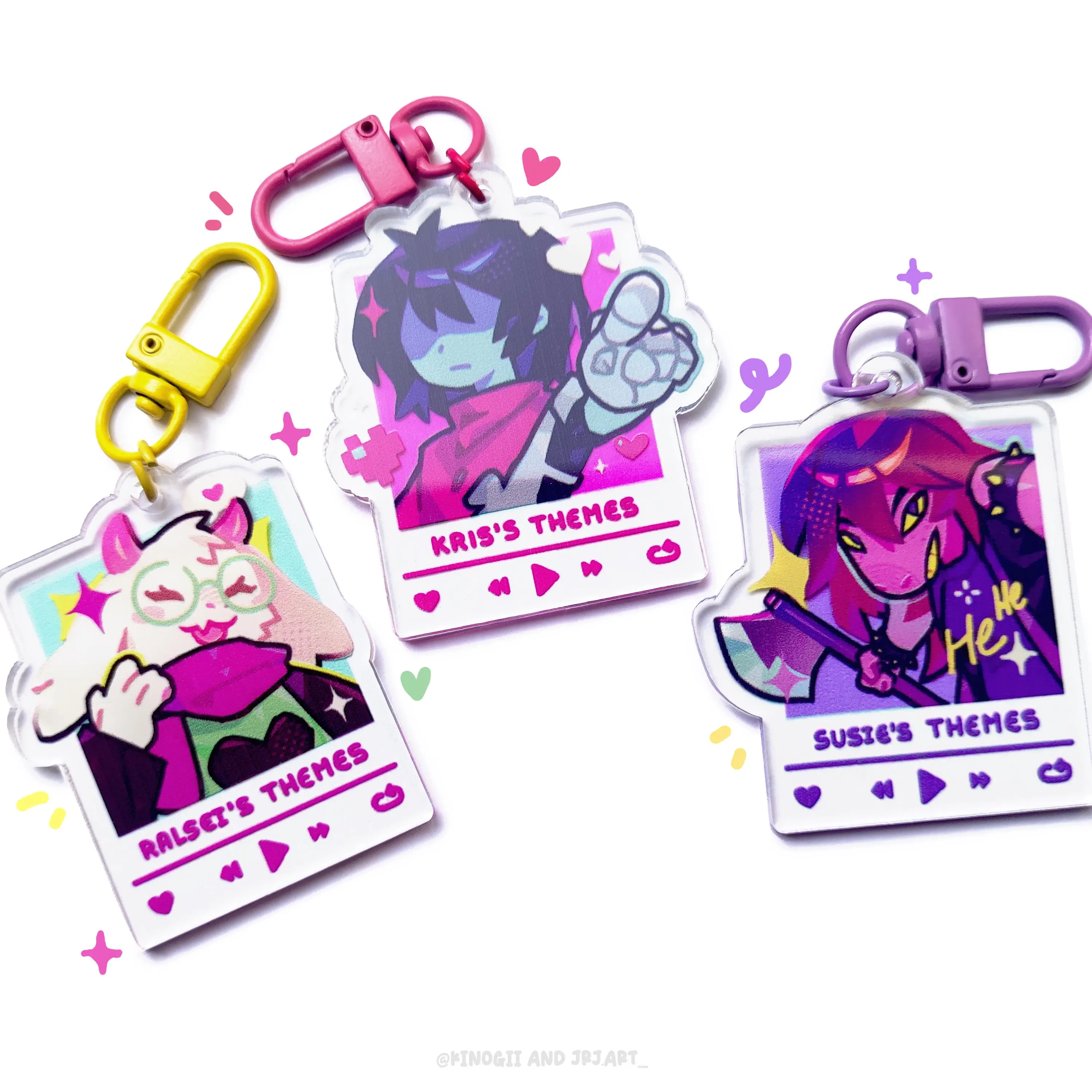 Deltarune Keychains - Kris, Ralsei and Susie Acrylic Keychain – Cute Acrylic Keychain Charms, Perfect Gift for Fans & Collectors