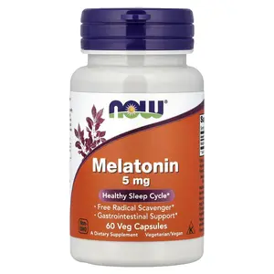 NOW Foods Melatonin, 5 mg, 60 Veg Capsules