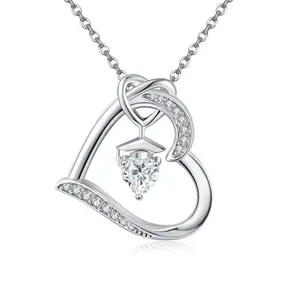 Birthstone Graduation Necklace S925 Sterling Silver Class of 2026 Bachelor Cap Necklaces Class of 2026 Heart Pendant College High School Graduation Jewelry Gifts for Women