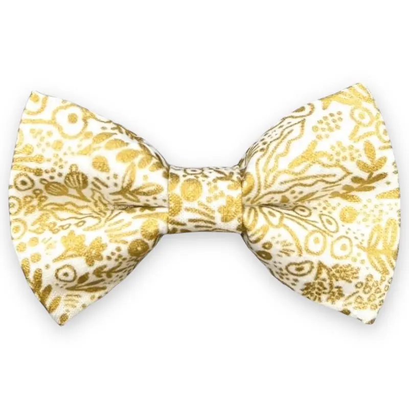 Gold Bow Tie- Gold Floral