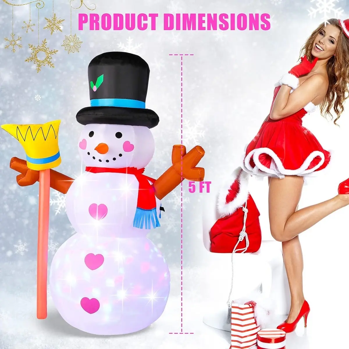 5ft Christmas inflatable snowman decoration