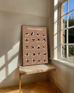 [UNFRAMED POSTER] yoga poses reference chart studio poster