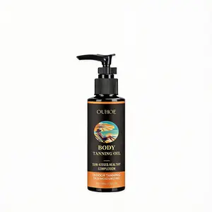 OUHOE Body Tanning Oil with Coffee Extract, Indoor Sunless Tanner for Streak-Free Natural Bronze, Moisturizing Hydrating Formula, Deep Tan No Sun Needed for All Skin Types