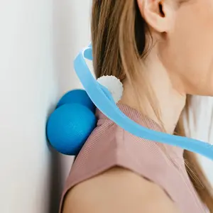 Handheld Neck Massager for Pain Relief, Portable Muscle Therapy Tool, Ideal for Shoulders, Back, Legs & Feet, Sky Blue Color