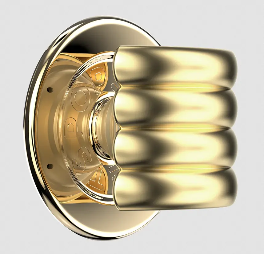 popsockets Enamel Puffy Stack Gold  MagSafe PopGrip