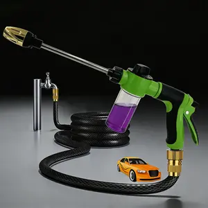 High Pressure Long Handle Car Wash Spray Gun with Foam Bottle, Car Foam Sprayer, Perfect for Car Care, Plant Watering, Garden Irrigation