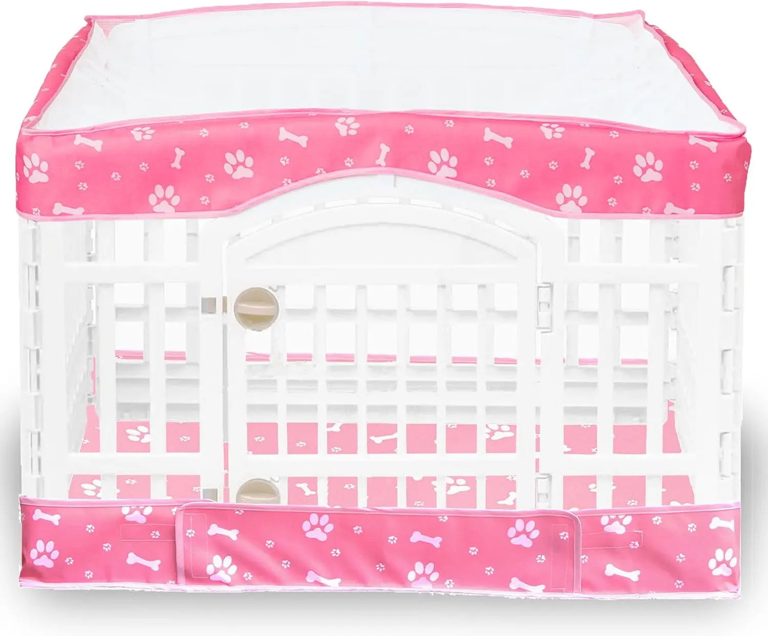 2 Pack  Playpen Cover and Bottom Pad Fits for 36 Inch 4 Panels Pet Playpen,  Crate Pad Puppy Play Pen Cover, Hoop and Loop Design (Note: Playpen Not Included). -