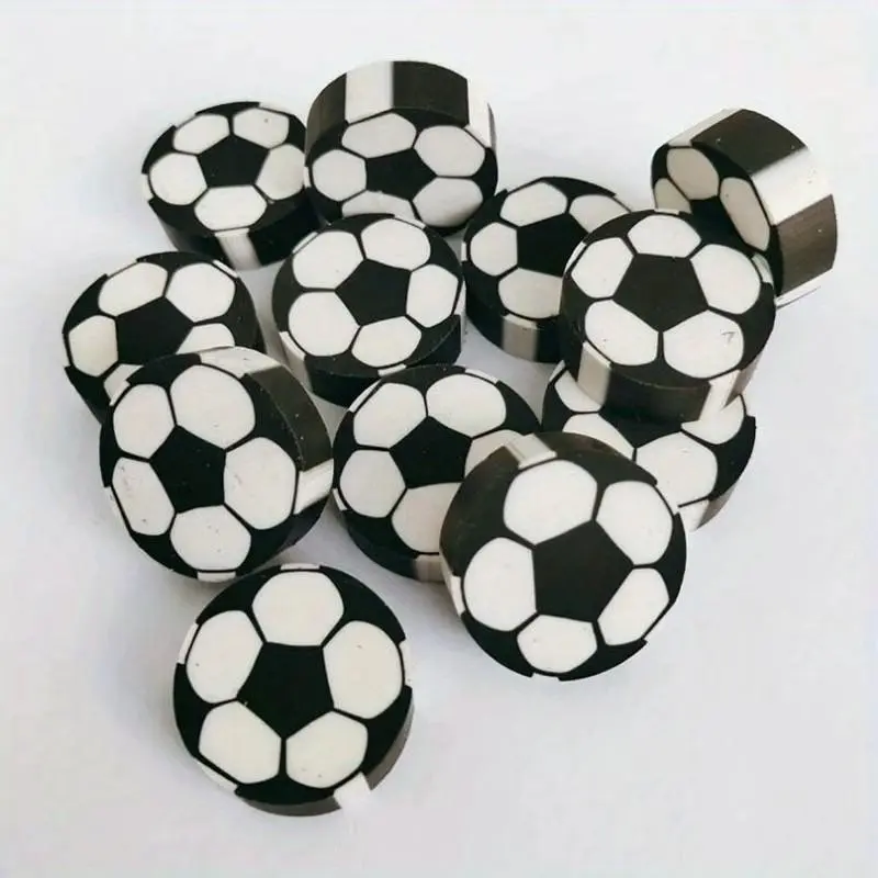 20pcs Soccer Ball-Shaped Erasers, Bulk Pack, Fun Writing Tools for Kids & Adults, Ideal Office Desk Accessories, Perfect Gifts for Sports Lovers