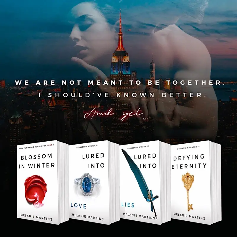 Blossom in Winter Signed English Soft Cover Trade Paperback Book Series (Books 1-4) - 540,000-Word, 2100+-Page Binge-Read Set, Hedge Fund Confidant Economics, Wall Street Forbidden Romance, Dutch-American Godfather Twist, Bookmark for Mature Audiences