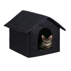 Outdoor Cat House All-Weather Protection Insulated Waterproof Foldable Tent Bed for Cats and Dogs Secure Shelter Machine Washable