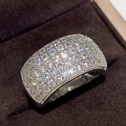 Women's Fashion Ring, Wedding Ring, Bridal Engagement Ring, Luxury Sparkling Zirconia Jewelry, Perfect Gift for Valentine's Day, Anniversary, Birthday, All Seasons Wear, Elegant Fashion Rings