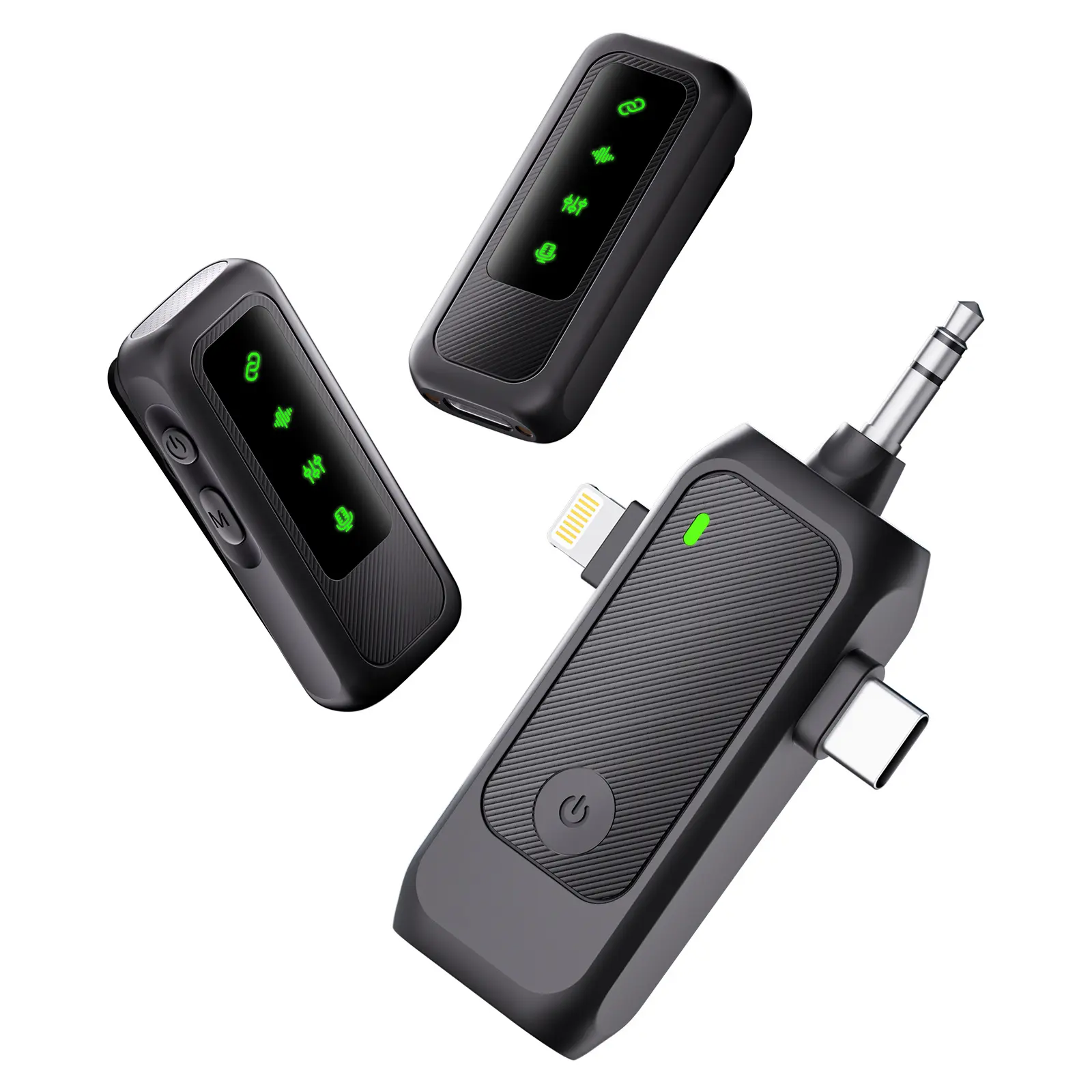 Wireless Plug-and-Play Microphone with Smart Noise Reduction - Compatible with Phones, Cameras, Laptops - Premium Portable Audio Gear for Live Streaming, Vlog Shooting