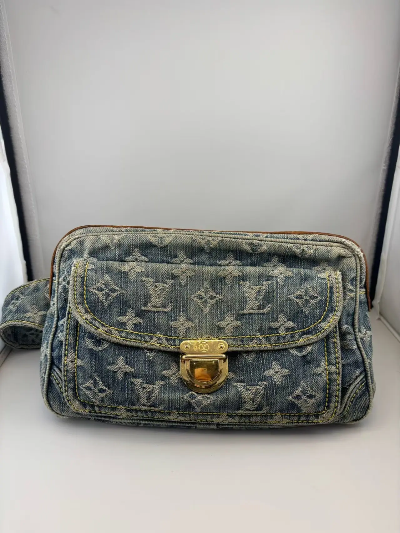 Pre-owned Louis Vuitton Vintage Denim Waist Bag / Chest Bag, 2007 Date Code, 98% Like New Condition. Rare Vintage Collectible Piece.