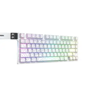 Attack Shark R82HE Mini Keyboard, Customized Magnetic Axis, USB-C Wired Connection 8000hz,  RGB Lighting Mechanical Keyboard for Gaming & Office, Mechanical Backlit Keyboard