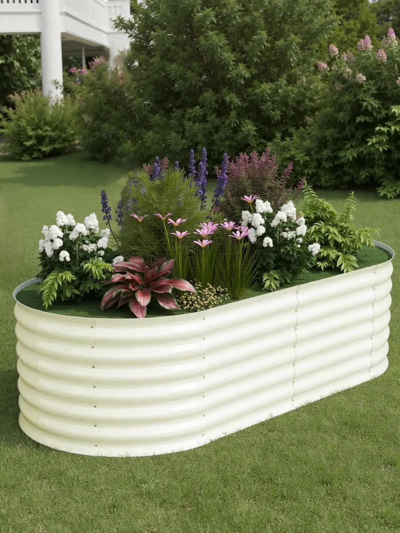 【Christmas Gift】Beige 2-Pack Galvanized Steel 6x3x2Ft Raised Garden Bed - Elevated Metal Flower Pots & Planters for Strawberries, Carrots, Ergonomic No-Bend Gardening, Rust-Proof Coating, Tool-Free Assembly w/Assembly Guide, Indoor Planting, Outdoor Veget