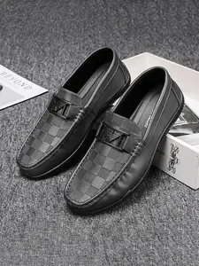 Men's Fashionable Casual Loafers, Slip-On All-Season Shoes, PU Leather Shoes, Comfortable Daily Wear Footwear, Stylish Men's Loafer Sneakers, Flat, Rubber