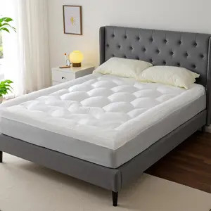 3 Inch Mattress Topper for Back Pain, 1000GSM Ultra Thick & Soft Mattress Pad with Deep Pocket for 8-12", Quilted Breathable Mattress Protector Cover Bed Pad, King, Queen, Full, Twin XL, White