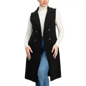 Long Vest Wrapped Womenwear Fashion Sleeveless Womenswear