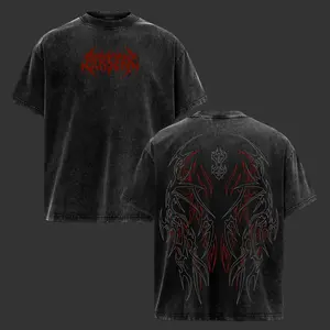 Berserk Pump Cover T-Shirt – Vintage Washed Oversized Gym Streetwear Tee, Heavy Cotton Fitness Top, Dark Aesthetic Unisex Apparel, Soft Loose Fit for Workout & Training