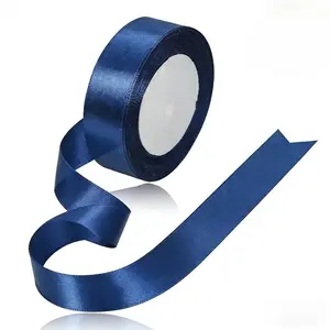 Navy Blue Satin Ribbon 1 Inch Wide 24.3 Meters, High-Quality Fabric Ribbon for DIY Craft Projects, Wreath Design, Wedding & Celebration Decorations, Christmas & Seasonal Holidays, Hair Bow Accessories, Floral Bouquet Arrangements, Anniversary