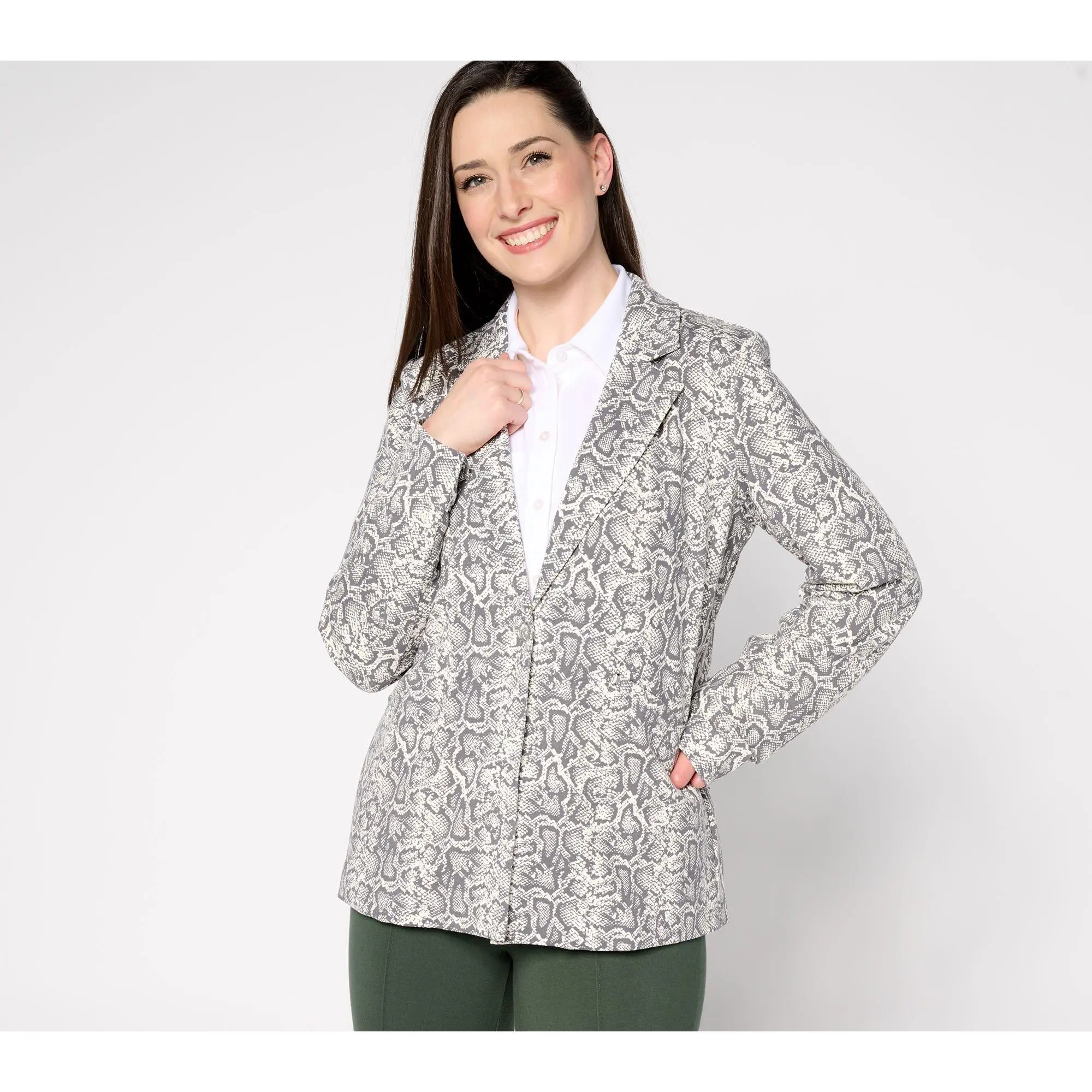 Women with Control Cotton Jersey Blazer