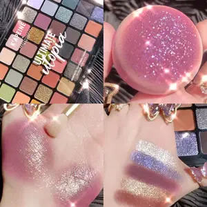 40-Color Eyeshadow Palette | Matte + Shimmer Glitter | Neutral to Bold Rainbow Shades | Highly Pigmented, Blendable | Soft Glam & Party Looks