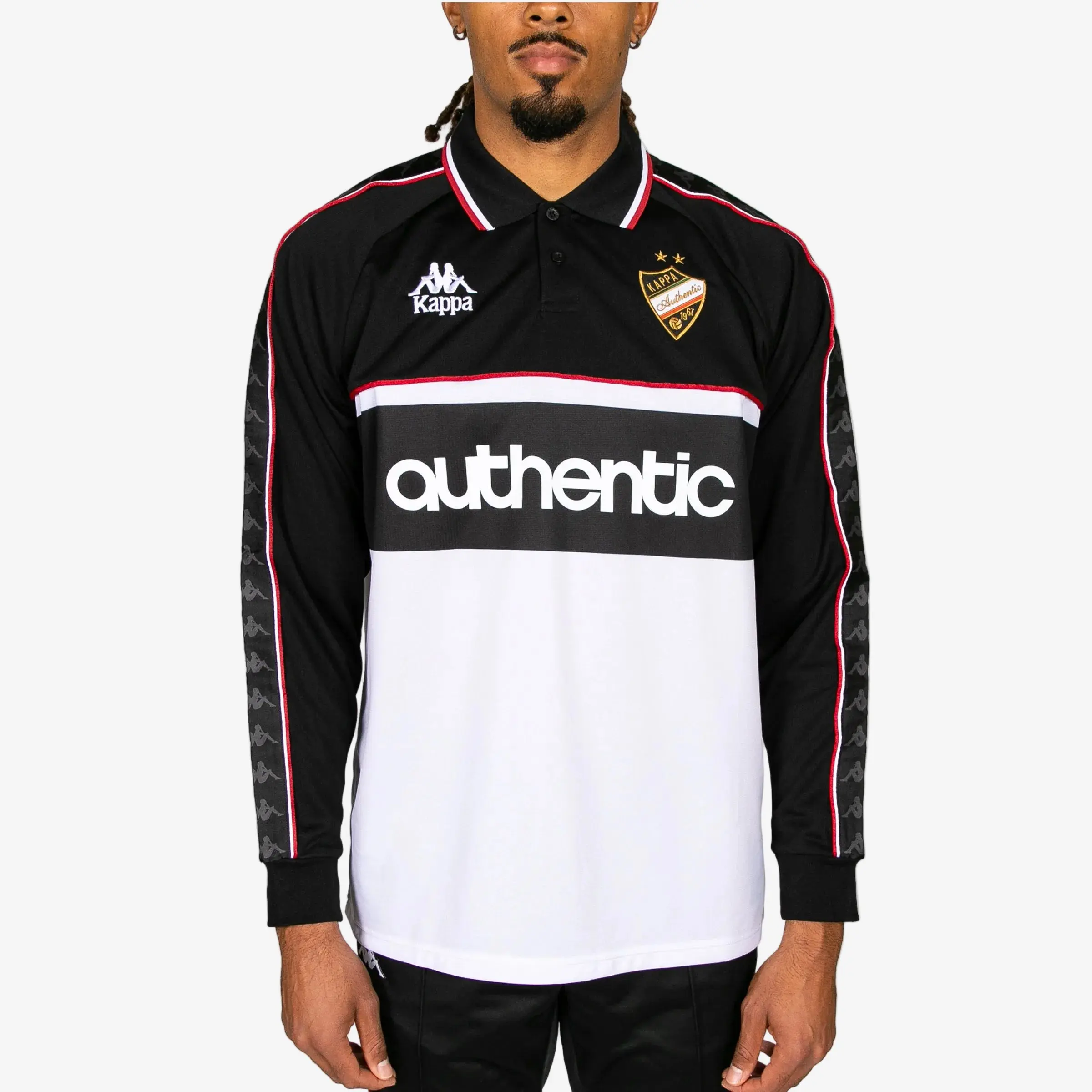 222 Banda Onika Long Sleeve Jersey - Black White Red Racing