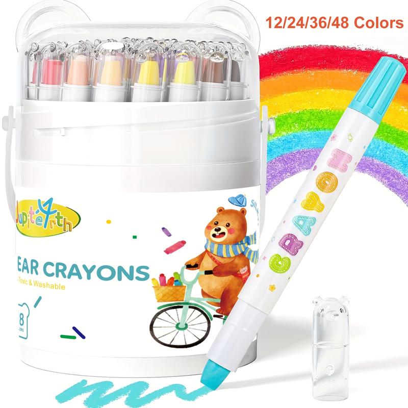 12/24/36/48 Color Twist Crayons Non-Toxic Washable Crayons,Ultra-Silky ...