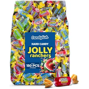 Jolly Ranchers Hard Candy Assorted - 2 LB Bulk Bag (Approximately 150 Pieces) - Fruit-Flavored Party Treats
