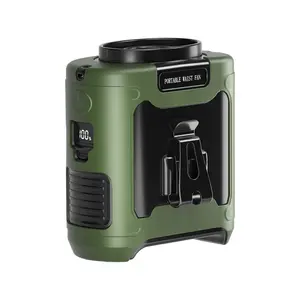 Portable Personal Waist Fan - Rechargeable Battery Power Bank, 5 Speeds, LED Light, Wearable Belt Fan for Outdoor Jobsite Farms Travel