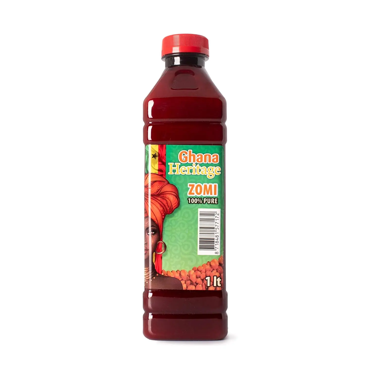 Zomi Ghana Natural Fresh Red Palm Oil with Rich Flavor, Cooking Staple for Food & Beverages Essentials