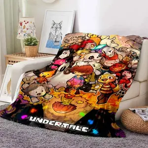 Funny U-Undertale Sans Blanket Super Soft Warm Flannel Throw Blanket for Underground Legend Game Sofa Bed