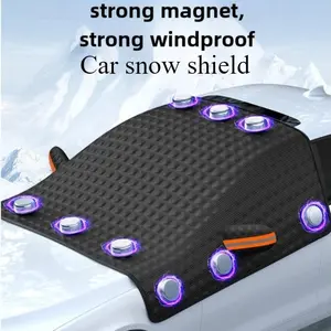 Magnetic Car Windshield Snow Cover, Thickened Frost Protection UV Protective Sunshade, Durable Design for Winter Use, Cold Weather Accessory