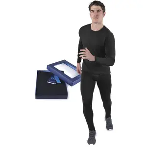 Kickoff Flexwear Thermal Underwear for Men Long Johns for Men Thermal Top Bottom Fleece Lined Base Layer Pajamas Cold Weather Fabric Menswear Thin Outdoor