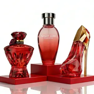 Shinesonn Ruby Deold Red Bottle Perfume Set for Women 3pcs Layering Fragrance Bundle Fruity Floral Oriental Floral Orchid Violet Long Lasting Gift for Valentine Birthday Anniversary