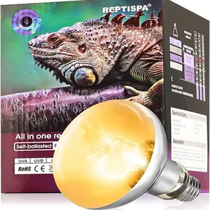 80W Full Spectrum Reptile Heat Lamp Bulb, UVA UVB Basking Spot Light, Simulates Natural Sunlight for Reptiles & Amphibians