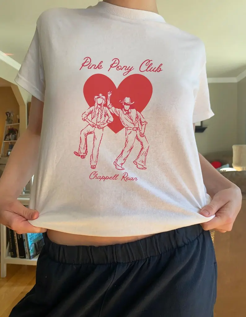 Chappell Roan T-Shirt, Pink Pony Club, Rise and Fall of a Midwest Princess, Chappell Roan Merch, 2024 Tour, Vintage Cotton Tee Comfortable Summer Tshirt Fit Top