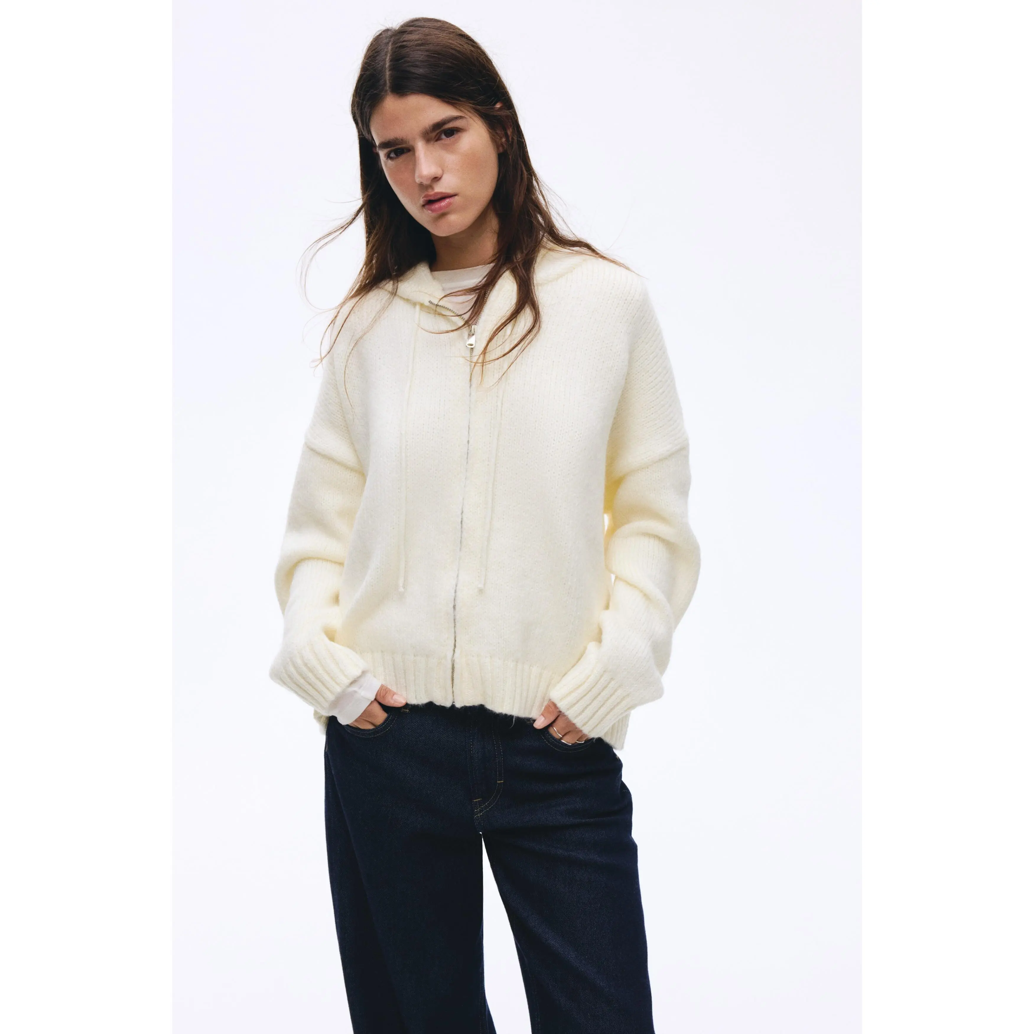 H&M Knitted zip-through hoodie - TikTok Shop