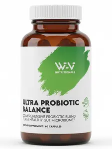W-V Nutritionals Ultra Probiotic Balance by Nature's Source 60 Capsules - Comprehensive Probiotic Blend for Gut Health & Immune Function - Fitness, Healthcare